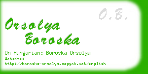 orsolya boroska business card